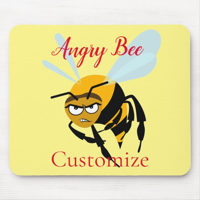 Angry Bee Thunder_Cove Mouse Mat (Front)