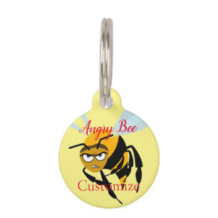 Angry Bee Thunder_Cove Pet Tag