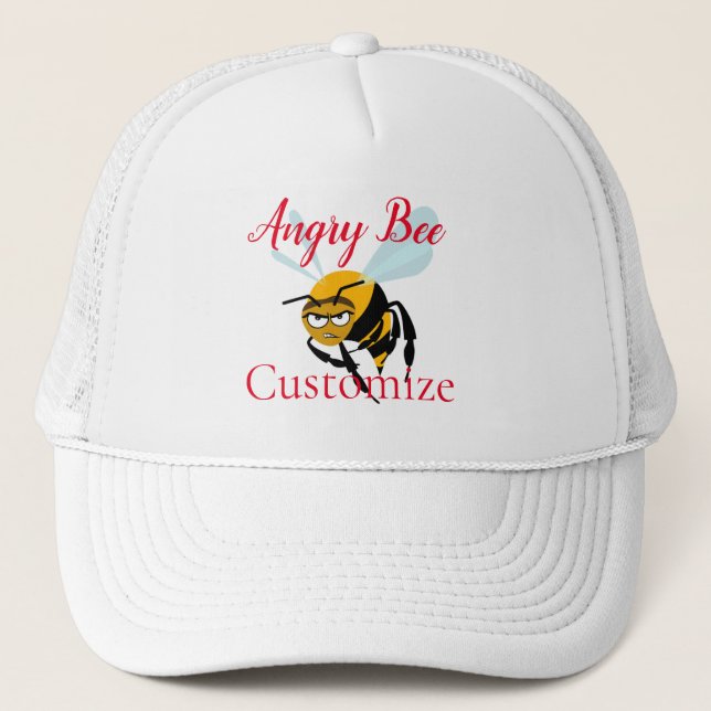 Angry Bee Thunder_Cove Trucker Hat (Front)