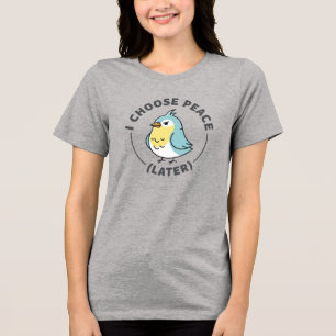 Angry Bird I Choose Peace Later Tri-Blend Shirt