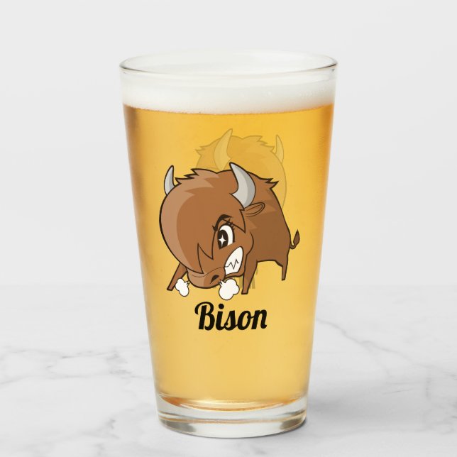 Angry Bison Glass (Front Filled)