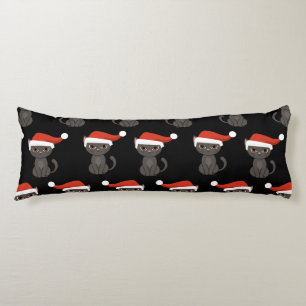 Angry Black Cat Funny Christmas Gifts Halloween Body Cushion