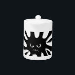 Angry Black Paint Splatter<br><div class="desc">An angry black paint splatter. Original cartoon design in black and white.</div>