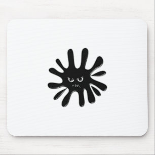 Angry Black Paint Splatter Mouse Mat