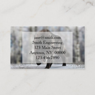 Angry black wolf business card