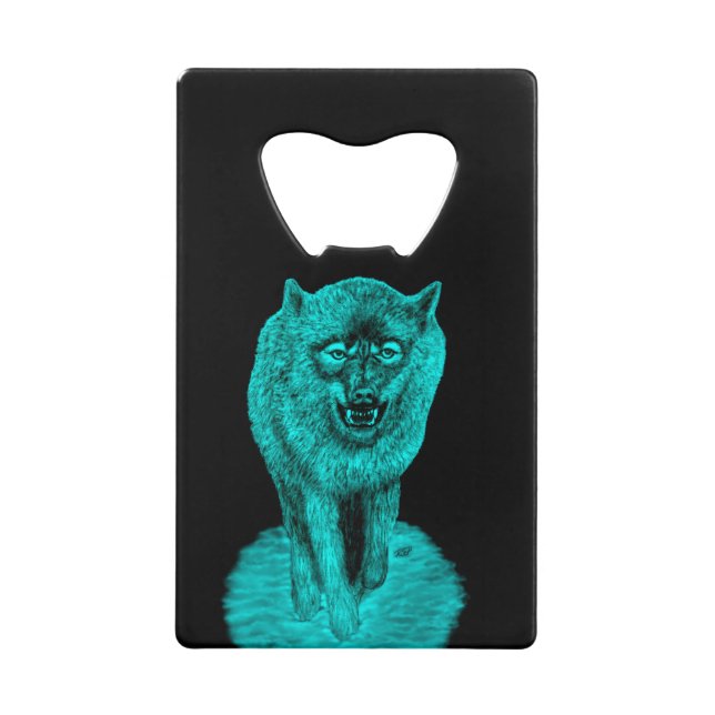Angry Black Wolf in the Night (Front)