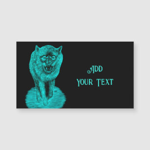 Angry Black Wolf in the Night