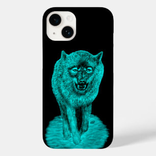 Angry Black Wolf in the Night Case-Mate iPhone 14 Case