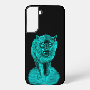 Angry Black Wolf in the Night Samsung Galaxy Case
