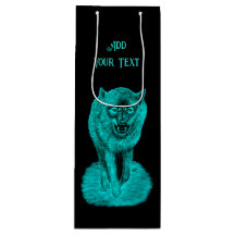 Angry Black Wolf in the Night