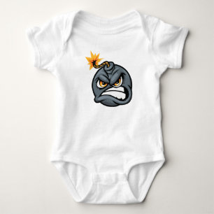 Angry Bomb Cartoon Baby Bodysuit