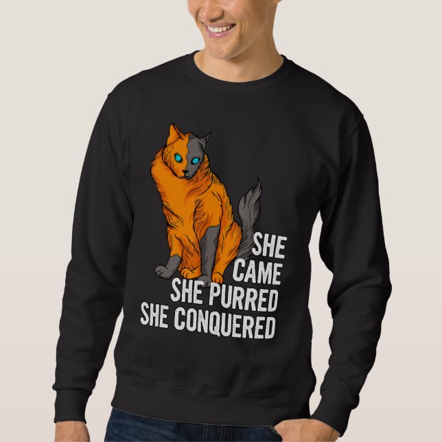 Angry Brave Cat Graphic Plus Size Tee (Front)