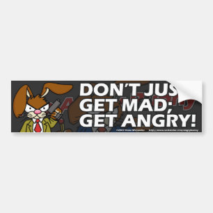 Angry Bunny Bumper Sticker 1