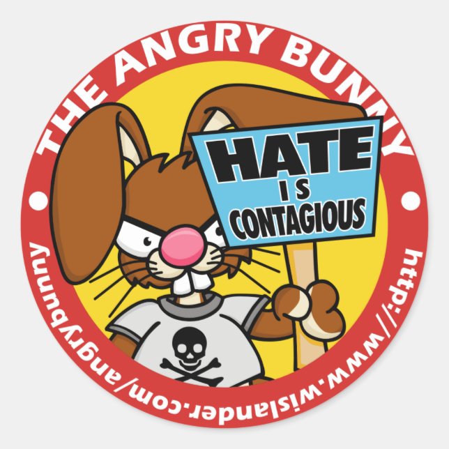 Angry Bunny Bumper Sticker 4 (Front)
