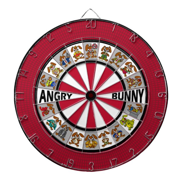 Angry Bunny Dart Board (Front)