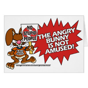 Angry Bunny Not Amused Cards