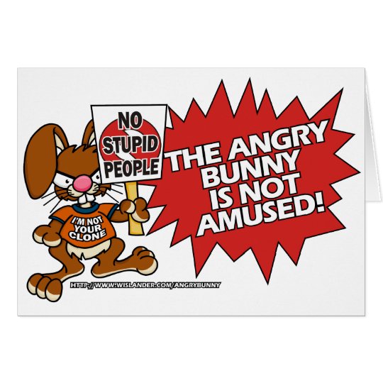 Angry Bunny Not Amused Cards