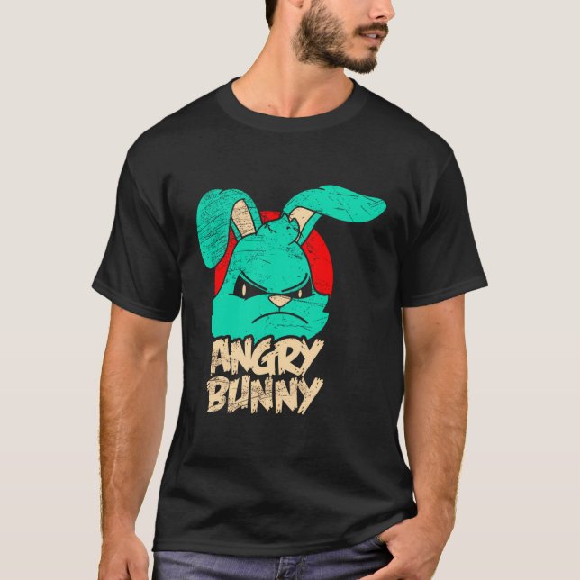 Angry Bunny Rabbit Lovers Cute Bunnies Happy Easte T-Shirt (Front)