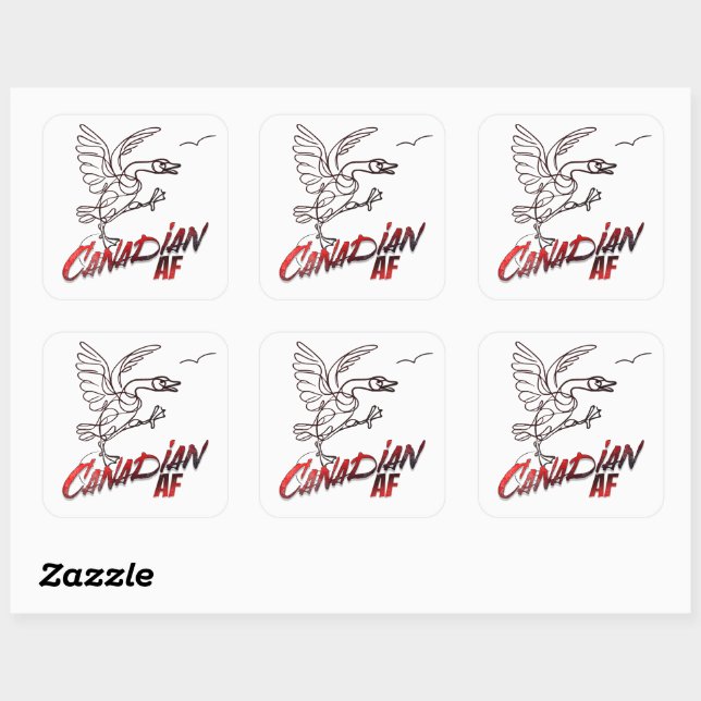 Angry Canada Goose Canadian AF sticker (Sheet)