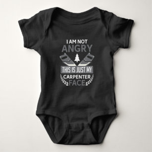 Angry Carpenter Humor Woodworking Father Baby Bodysuit