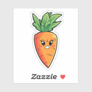 Angry Cartoon Carrot
