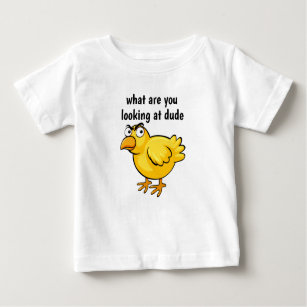 Angry Cartoon Chick Bird  Baby T-Shirt