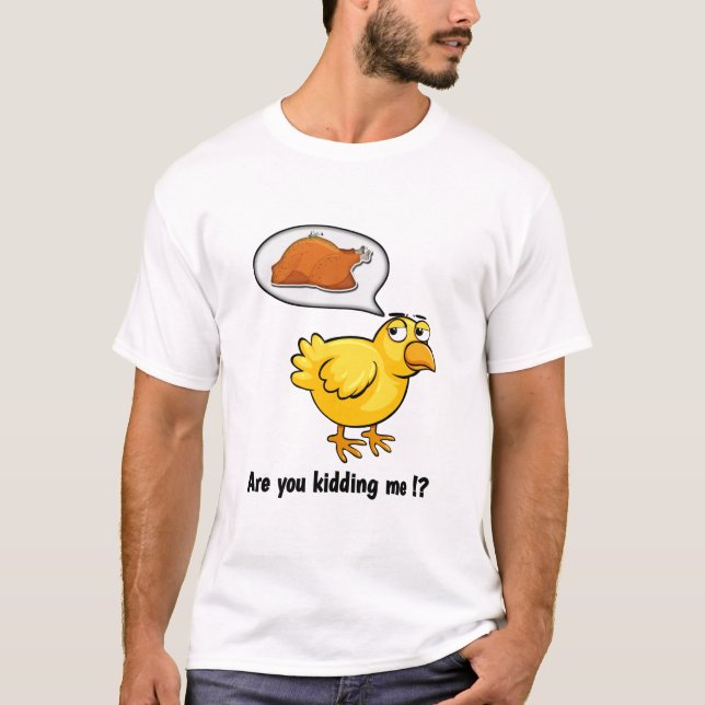 Angry Cartoon Funny Chick Bird  T-Shirt (Front)