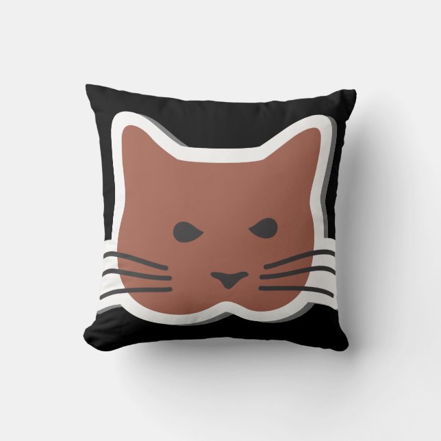 Angry cat cushion (Front)