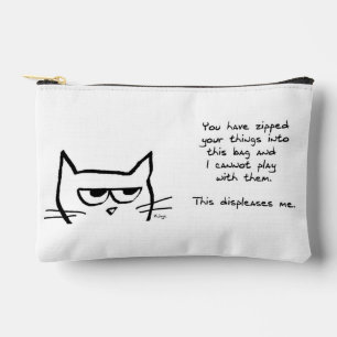 Angry Cat does not like your Zip Clutch Accessory Pouch