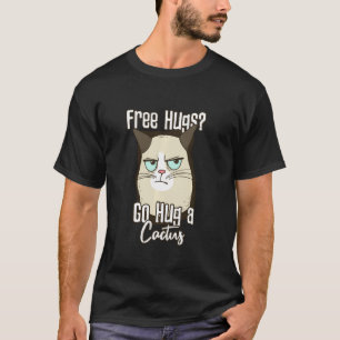 Angry Cat Hug A Cactus T-Shirt