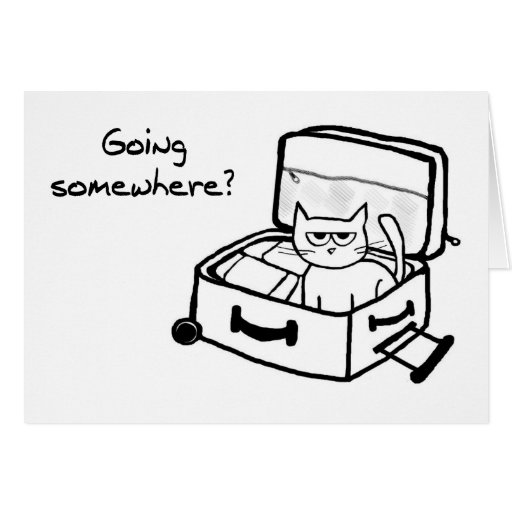 Image of Angry Cat in Suitcase - Funny Gift for Travelers