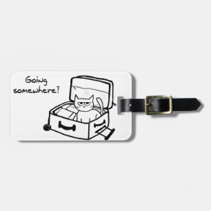 Angry Cat in Suitcase - Funny Gift for Travelers Luggage Tag
