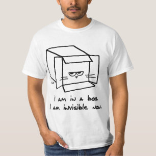 Angry Cat is Invisible In His Box T-Shirt