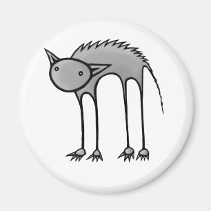 Angry cat magnet