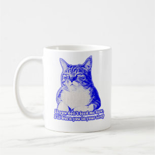 Angry cat meme for cat lovers and cat owners coffee mug