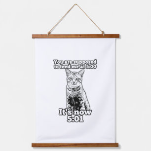 Angry cat meme for cat owners and kitten lovers hanging tapestry