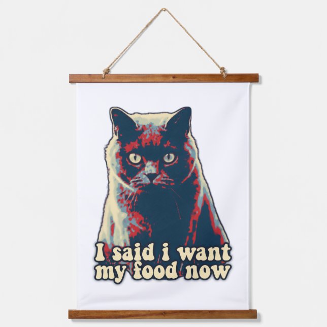 Angry cat meme for cat persons and cat owners  hanging tapestry (Front)