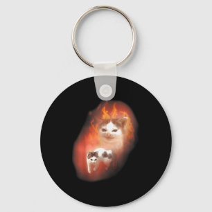 Angry Cat Meme Funny Silly Cat Kitten Lover Humour Key Ring