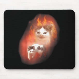 Angry Cat Meme Funny Silly Cat Kitten Lover Humour Mouse Mat