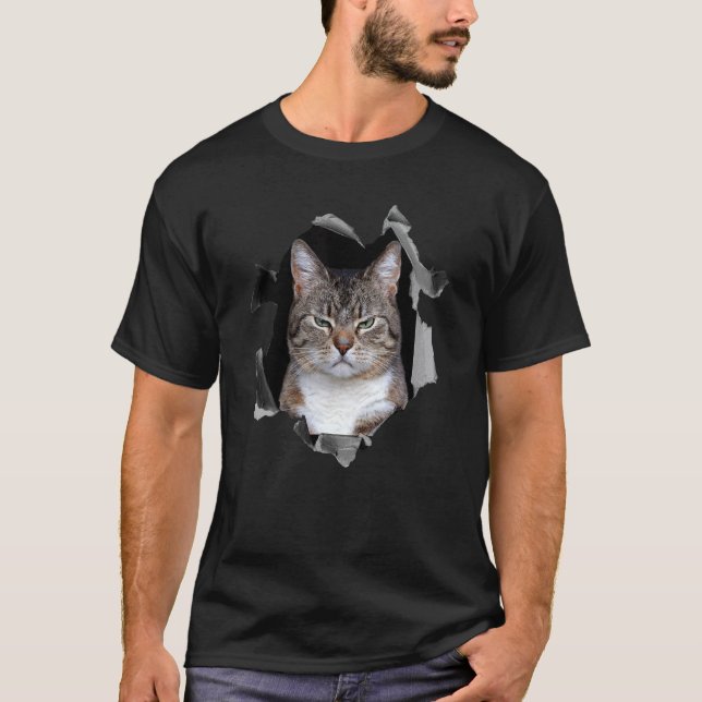 Angry cat meme grumpy T-Shirt (Front)
