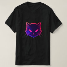 Angry Cat: Neon T-shirt Art