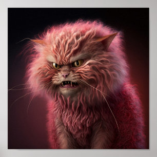 Angry cat poster