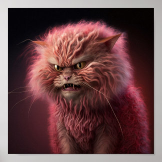 Angry cat poster