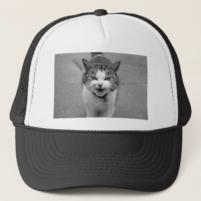 Angry Cat Trucker Hat (Front)