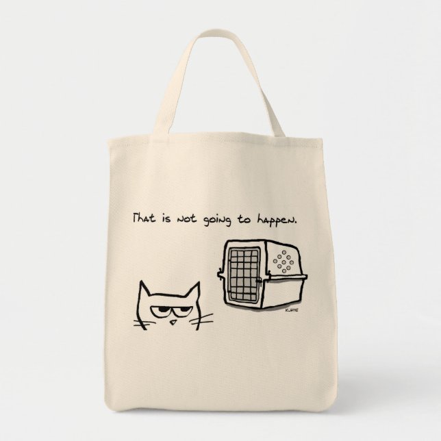 Angry Cat will NOT be going to the Vet Tote Bag (Front)