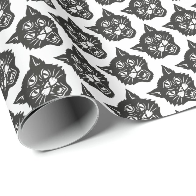 Angry Cat Wrapping Paper (Roll Corner)