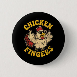 Angry Chicken Flipping Off Middle Fingers Pun Cluc 6 Cm Round Badge