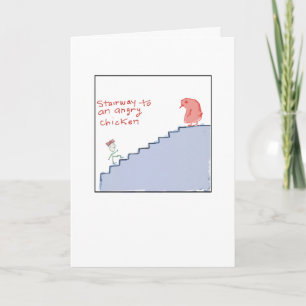 Angry Chicken Greeting Card