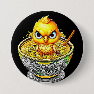 Angry Chicken Noodle Soup 7.5 Cm Round Badge