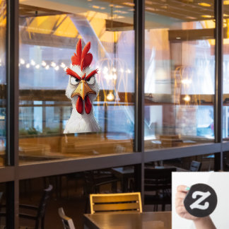 Angry Chicken Window Cling